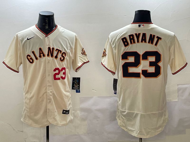 Men San Francisco Giants 23 Bryant Cream Elite Nike 2025 MLB Jersey style 3